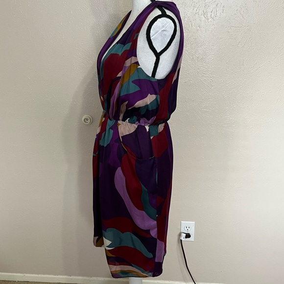 Adam Lippes Purple Silk Sleeveless Mini Dress Women’s Size 6 - Picture 4 of 10